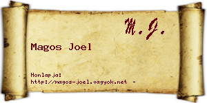Magos Joel névjegykártya