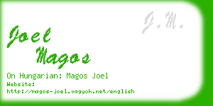 joel magos business card